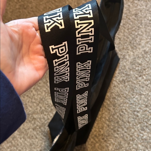 PINK Victoria's Secret Silver and Black and Gold Sequin Tote - Picture 4 of 9